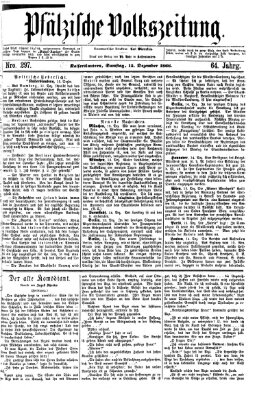 Pfälzische Volkszeitung Samstag 15. Dezember 1866