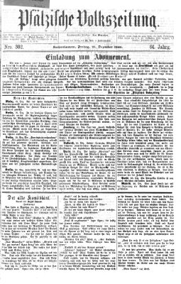 Pfälzische Volkszeitung Freitag 21. Dezember 1866