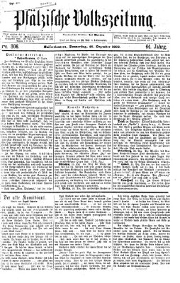 Pfälzische Volkszeitung Donnerstag 27. Dezember 1866