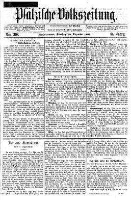 Pfälzische Volkszeitung Samstag 29. Dezember 1866