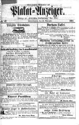 Pfälzische Volkszeitung Sonntag 25. November 1866