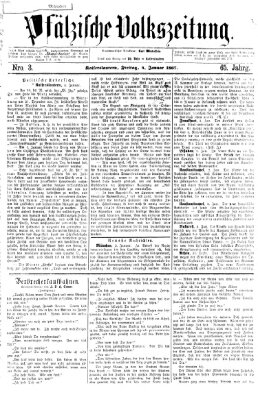 Pfälzische Volkszeitung Freitag 4. Januar 1867