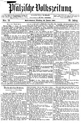 Pfälzische Volkszeitung Dienstag 22. Januar 1867