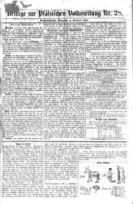 Pfälzische Volkszeitung Sonntag 3. Februar 1867