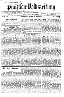 Pfälzische Volkszeitung Montag 4. März 1867