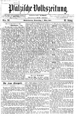 Pfälzische Volkszeitung Donnerstag 7. März 1867