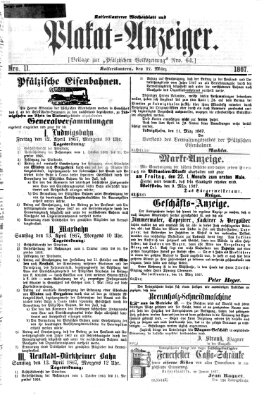 Pfälzische Volkszeitung Sonntag 17. März 1867