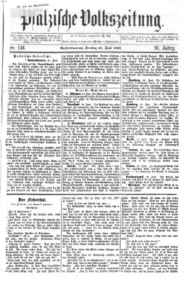 Pfälzische Volkszeitung Freitag 21. Juni 1867