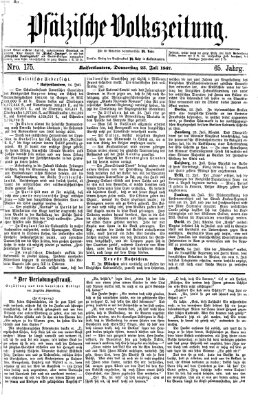 Pfälzische Volkszeitung Donnerstag 25. Juli 1867