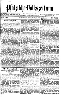 Pfälzische Volkszeitung Freitag 2. August 1867