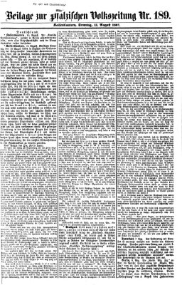 Pfälzische Volkszeitung Sonntag 11. August 1867