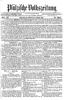 Pfälzische Volkszeitung Mittwoch 14. August 1867