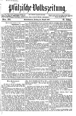 Pfälzische Volkszeitung Freitag 23. August 1867