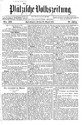 Pfälzische Volkszeitung Freitag 30. August 1867