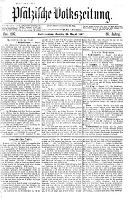 Pfälzische Volkszeitung Samstag 31. August 1867