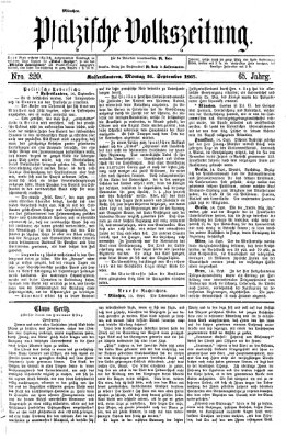 Pfälzische Volkszeitung Montag 16. September 1867