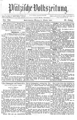 Pfälzische Volkszeitung Montag 14. Oktober 1867