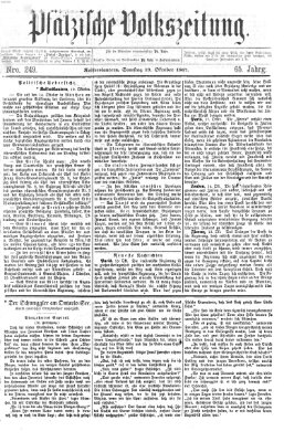 Pfälzische Volkszeitung Samstag 19. Oktober 1867