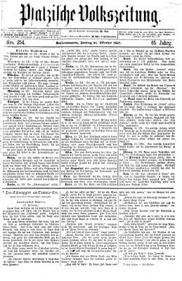 Pfälzische Volkszeitung Freitag 25. Oktober 1867