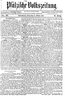 Pfälzische Volkszeitung Donnerstag 31. Oktober 1867