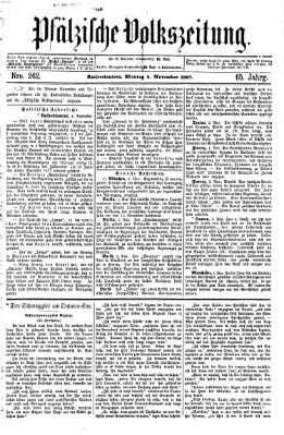 Pfälzische Volkszeitung Montag 4. November 1867