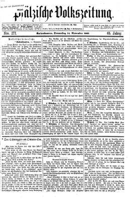 Pfälzische Volkszeitung Donnerstag 14. November 1867