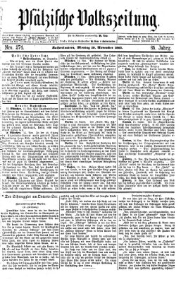 Pfälzische Volkszeitung Montag 18. November 1867