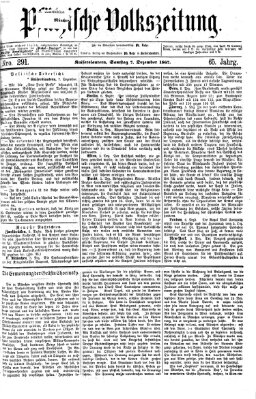 Pfälzische Volkszeitung Samstag 7. Dezember 1867