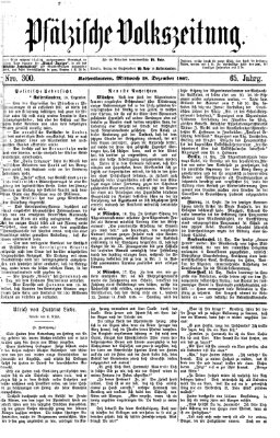 Pfälzische Volkszeitung Mittwoch 18. Dezember 1867