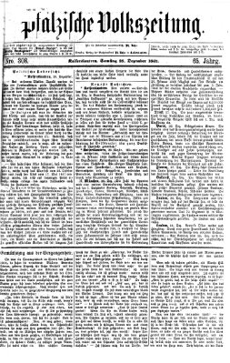 Pfälzische Volkszeitung Samstag 28. Dezember 1867