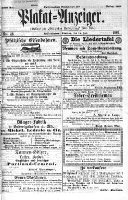 Pfälzische Volkszeitung Sonntag 14. Juli 1867