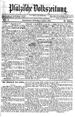 Pfälzische Volkszeitung Donnerstag 2. Januar 1868