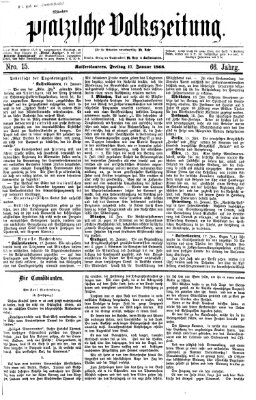 Pfälzische Volkszeitung Freitag 17. Januar 1868