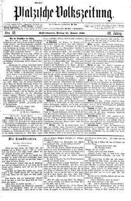 Pfälzische Volkszeitung Freitag 24. Januar 1868