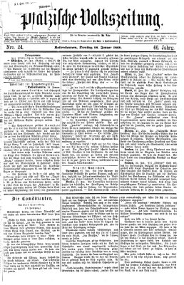 Pfälzische Volkszeitung Dienstag 28. Januar 1868