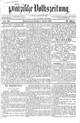 Pfälzische Volkszeitung Dienstag 4. Februar 1868