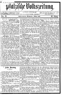 Pfälzische Volkszeitung Mittwoch 4. März 1868