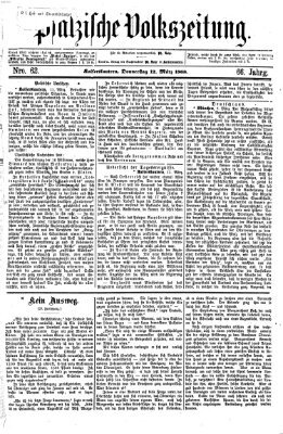 Pfälzische Volkszeitung Donnerstag 12. März 1868