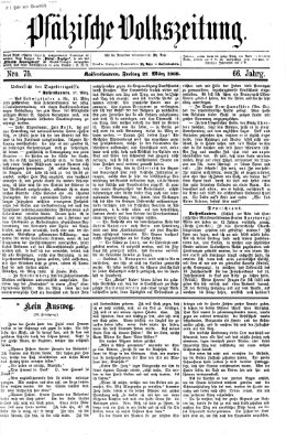 Pfälzische Volkszeitung Freitag 27. März 1868