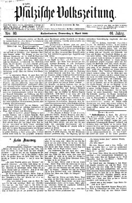 Pfälzische Volkszeitung Donnerstag 2. April 1868