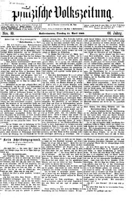 Pfälzische Volkszeitung Dienstag 14. April 1868