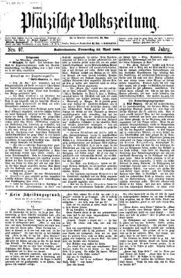 Pfälzische Volkszeitung Donnerstag 23. April 1868