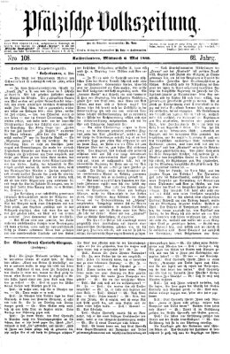 Pfälzische Volkszeitung Mittwoch 6. Mai 1868