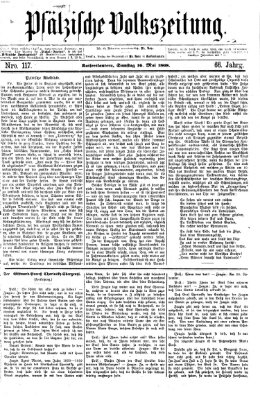 Pfälzische Volkszeitung Samstag 16. Mai 1868