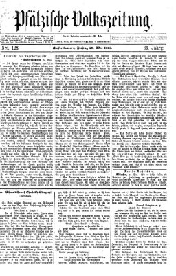 Pfälzische Volkszeitung Freitag 29. Mai 1868