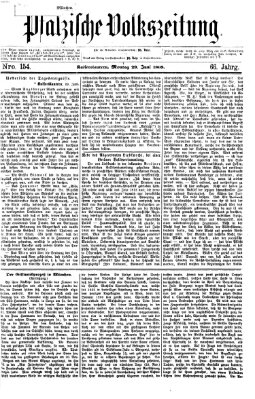 Pfälzische Volkszeitung Montag 29. Juni 1868