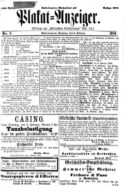 Pfälzische Volkszeitung Sonntag 9. Februar 1868