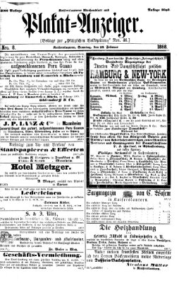 Pfälzische Volkszeitung Sonntag 23. Februar 1868