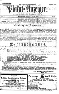 Pfälzische Volkszeitung Sonntag 22. März 1868