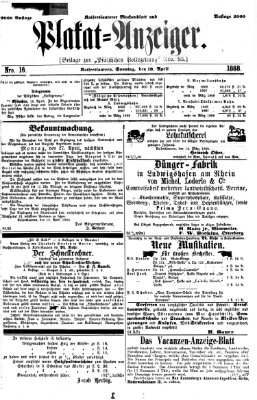 Pfälzische Volkszeitung Sonntag 19. April 1868